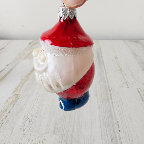 Vintage glass Santa bobblehead ornament Xmas tree - Picture 7 of 7